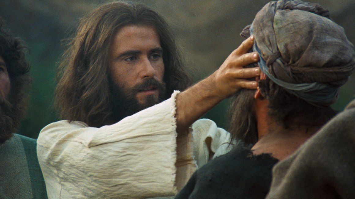 Jesus healing a blind man