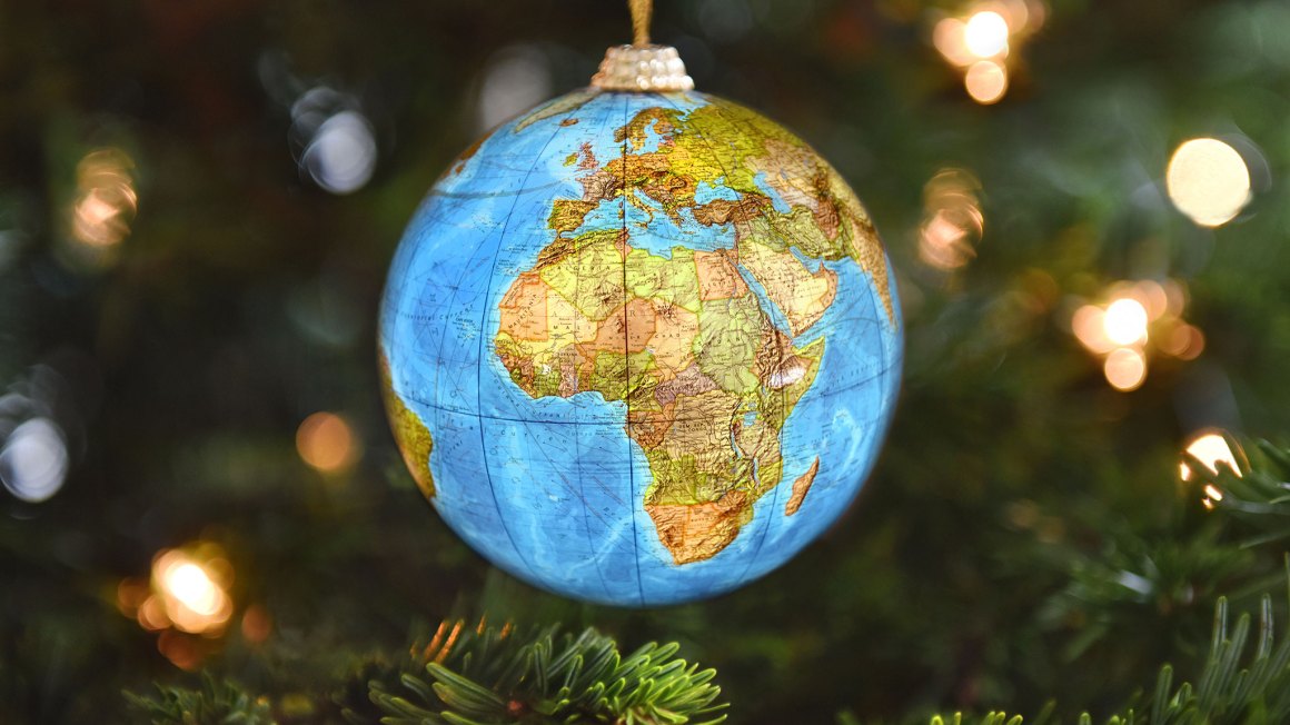 Ornament of a globe