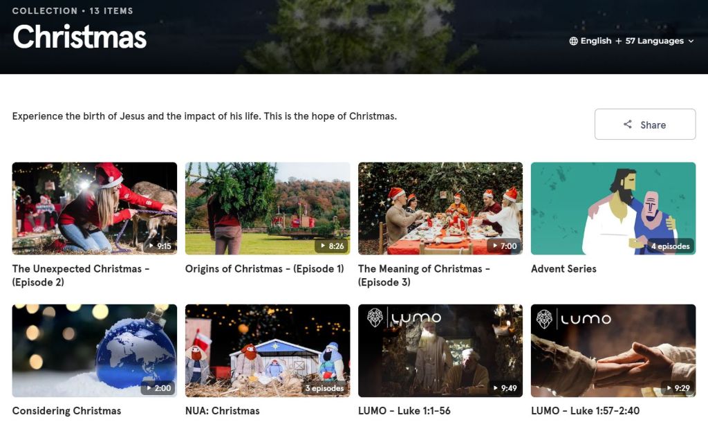 Use the Jesus Film Project Christmas collection for sharing the gospel at Christmas